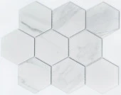Мозаика 25,6х29,5 PS95110-13 каррара (кор. - 18 шт.) - КОЛОРЛОН ВТД Новосибирск
