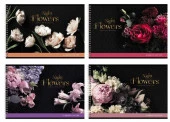 Альбом для рисования 40л., А4, на гребне BG "Night flowers", тиснение фольгой АР4гр40_тф 10897 - КОЛОРЛОН ВТД Новосибирск
