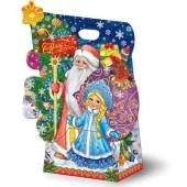 Подарочная коробка "Дед Мороз и Снегурочка", сборная, 14 х 10 х 29 см   2715896 - КОЛОРЛОН ВТД Новосибирск