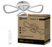 Люстра ELEGANT SANSA-W 60Вт 230В 3000-6500K 4700Лм 600х400х75мм c пультом ДУ белый IN HOME - КОЛОРЛОН ВТД Новосибирск