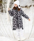 447-24з-2 Пальто для девочки "ЛЭЙНИ" хип-хоп черный р.152-80 - КОЛОРЛОН ВТД Новосибирск