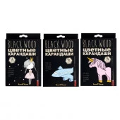 30-0101 КАРАНДАШИ ЦВЕТНЫЕ ПЛАСТИКОВЫЕ  "BlackWoodColor", 36 ЦВЕТОВ, 3 ВИДА - КОЛОРЛОН ВТД Новосибирск