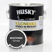 HUSKY-KLONDIKE Краска по металлу с молотковым эффектом черная (2,5л; 3шт) - КОЛОРЛОН ВТД Новосибирск