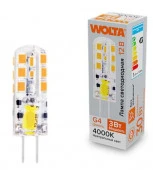 3W Лампа LED  WOLTA WSTD-JC-12V3W4KG4-S КАПСУЛА JC 3Вт 240лм 4000K G4 - КОЛОРЛОН ВТД Новосибирск