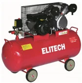 ELITECH Компрессор ременный масл. КПР 400-100-2.2, 400 л/м, 2.2 кВТ, 8 бар, 100 л, 77 кг, колеса - КОЛОРЛОН ВТД Новосибирск