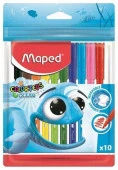 Фломастеры 10цв. MAPED "Color`Peps" 845724 смываемые, заблок.пишущим узлом.,блистер - КОЛОРЛОН ВТД Новосибирск