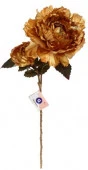 Искусственные цветы "FLOWERS GLAMOUR" 60см Пионы 2 цветка золотые 993-0981 - КОЛОРЛОН ВТД Новосибирск