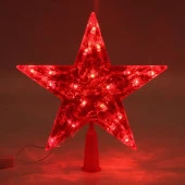 Фигура светодиодная ЗВЕЗДА ДЛЯ ЁЛКИ 30 ламп LED, 22,5 см, Красный 995-004 - КОЛОРЛОН ВТД Новосибирск