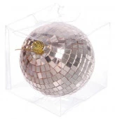 Новогодний шар 10 см "Shining Disco", Розовое золото - КОЛОРЛОН ВТД Новосибирск