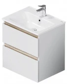 M85A-FHX0602WG-WCC0602WG X-Joy, база с раковиной подвесная, 60 см, 2 ящика, белый глянец - КОЛОРЛОН ВТД Новосибирск