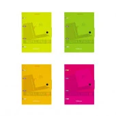 50653  ТЕТРАДЬ 80 Л, А5, КЛ. ERICH KRAUSE® NEON, ПЛАСТ. ОБЛ. НА КОЛЬЦАХ, НА КНОПКЕ /24/ - КОЛОРЛОН ВТД Новосибирск