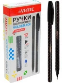 Ручка масл. шар. deVENTE "Чёрная с золотом" 5073435 синяя,игольч.,0,7мм,ультраглад.письмо,асс. - КОЛОРЛОН ВТД Новосибирск