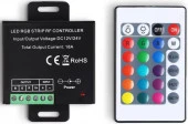 Контроллер RGB с радио пультом 2.4G 18A 12V 216W/ 24V 432W GS11301 (CR2025) - КОЛОРЛОН ВТД Новосибирск