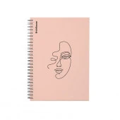 59534 ТЕТРАДЬ 80 Л, А5, КЛ. ERICH KRAUSE® POWDER, FACES, ПЕРСИКОВЫЙ, ПЛАСТ. ОБЛ. НА СПИРАЛИ /4/48/ - КОЛОРЛОН ВТД Новосибирск