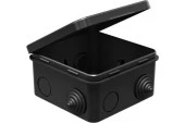 GreenEl Распред коробка 100х100х50мм открытой установки чёрная IP54 GE41256-05 - КОЛОРЛОН ВТД Новосибирск
