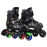 34-38 "CITY-RIDE" Роликовые коньки,PU колеса,все светящиеся, ABEC 7,серо-бел.камуф,в сумке - КОЛОРЛОН ВТД Новосибирск