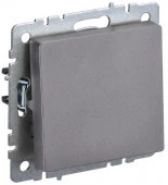 IEK BRITE Переключатель 1кл. 10А сталь - КОЛОРЛОН ВТД Новосибирск
