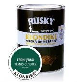 HUSKY-KLONDIKE Краска по металлу глянцевая темно-зеленая RAL 6005 (0,9л; 6шт) - КОЛОРЛОН ВТД Новосибирск