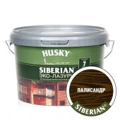 HUSKY SIBERIAN «Эко-Лазурь для дерева» полуматовая палисандр (черное дерево) (2,5л) - КОЛОРЛОН ВТД Новосибирск