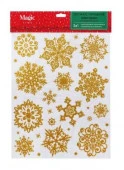 Новогоднее оконное украшение Красивые снежики из ПВХ пленки / 30x38см арт.88324 - КОЛОРЛОН ВТД Новосибирск