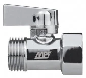 Кран-мини 1/2" в/н, ХРОМ-POLISH.латунь, ГОСТ, MPF - КОЛОРЛОН ВТД Новосибирск