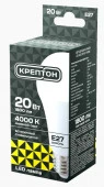 20W Лампа КРЕПТОН LED A60 20W E27 4000K - КОЛОРЛОН ВТД Новосибирск