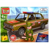 303986 LADA конструктор ВОЕННАЯ ПОЛИЦИЯ lada-2106, 44 дет. (легко собрать) Город мастеров в кор.80шт - КОЛОРЛОН ВТД Новосибирск