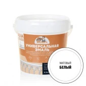 ЭКСПЕРТ Эмаль универсальная акриловая матовая Белый  (0,8кг; 6шт) - КОЛОРЛОН ВТД Новосибирск
