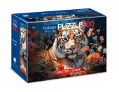 500ПЗ2_30792 "Premium" ПАЗЛЫ Игровые компл.500 эл.А2ф 480х330мм -Взгляд тигра+Постер+Клей+шпатель - КОЛОРЛОН ВТД Новосибирск