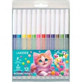 Фломастеры 12цв. deVENTE "Candy Cat" 5081415 невент.колп.,пластик.блист. - КОЛОРЛОН ВТД Новосибирск