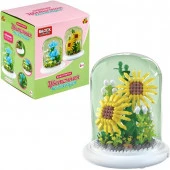 Т26536 1Toy Blockformers Конструктор Цветочная кол."Подсолнухи", в колбе, 590 дет., со светом, пл - КОЛОРЛОН ВТД Новосибирск
