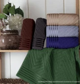 Полотенце махровое Luxor диз. Модерн 70х130 (темно-серый) - КОЛОРЛОН ВТД Новосибирск
