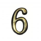 Номер дверной "6" золото - КОЛОРЛОН ВТД Новосибирск
