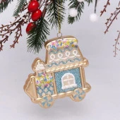 Ёлочная игрушка "Сказочный поезд" 9*1,5*10 см, голубой 916-0755 - КОЛОРЛОН ВТД Новосибирск