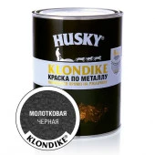 HUSKY-KLONDIKE Краска по металлу с молотковым эффектом черная (0,9л; 6шт) - КОЛОРЛОН ВТД Новосибирск