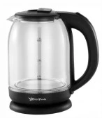 Чайник электр Happy Panda HP-2709SPBK SUPER PROMO (1.8) стекл чер точечн.подсв - КОЛОРЛОН ВТД Новосибирск