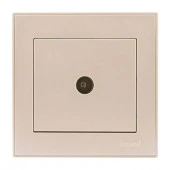 703-3030-130 Rain Розетка ТВ жемчужно-белый  металлик - КОЛОРЛОН ВТД Новосибирск