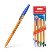 42743  РУЧКА ШАР. ERICH KRAUSE® R-301 ORANGE STICK, 0,7 ММ, НАБОР 03 ШТ, СИНИЙ, ПАКЕТ /24/24/288/ - КОЛОРЛОН ВТД Новосибирск