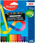 Карандаши 12цв. MAPED "Color'Peps Infinity" 861600 треуг.,ударопр.гриф.,к/к - КОЛОРЛОН ВТД Новосибирск