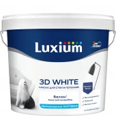 Краска Luxium 3D White мт BW 5л - КОЛОРЛОН ВТД Новосибирск