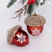 Набор украшений SHINE "Christmas Nut" 10 см (2 шт.), copper 201-1906 - КОЛОРЛОН ВТД Новосибирск