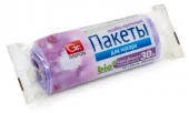 Пакеты для мусора GRIFON Bio Полевые цветы особопрочные 30л (50 х 60см, 12мкм) ПНД, 20штук в рулоне - КОЛОРЛОН ВТД Новосибирск