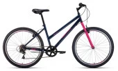 Велосипед ALTAIR MTB HT 26 low (26" 6 ск. рост 15") 2020-2021, темно-синий/розовый, RBKT1M166002 - КОЛОРЛОН ВТД Новосибирск