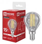 15W LED-ШАР-deco 15Вт 230В Е14 4000К 1435Лм прозрачная IN HOME - КОЛОРЛОН ВТД Новосибирск