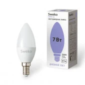 Светодиодная лампа Sweko 42 серия 42LED-C35-7W-230-6500K-E14 - КОЛОРЛОН ВТД Новосибирск