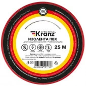 Изолента ПВХ 19 мм/25м/0,13мм красная KRANZ - КОЛОРЛОН ВТД Новосибирск