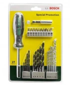 BOSCH Набор сверл/бит-27 + ручная отвертка 2607017201 - КОЛОРЛОН ВТД Новосибирск