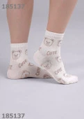 CLEVER C4401_р12-14 Носки детские (Преппи июль24), 14, Молочный - КОЛОРЛОН ВТД Новосибирск