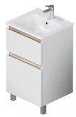 M85AFSX0502WG X-Joy, База с раковиной, напольная, 50 см, 2 ящ, белый глянец(M85AWCC0502WG64) - КОЛОРЛОН ВТД Новосибирск