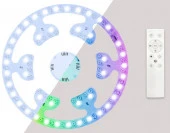 02-72 Модуль 80Вт, 230В/50Гц, 6800лм, DIM,  3000К-6500К, RGB, IP20, Ø350х25мм, круг, ПММА,ПДУ - КОЛОРЛОН ВТД Новосибирск